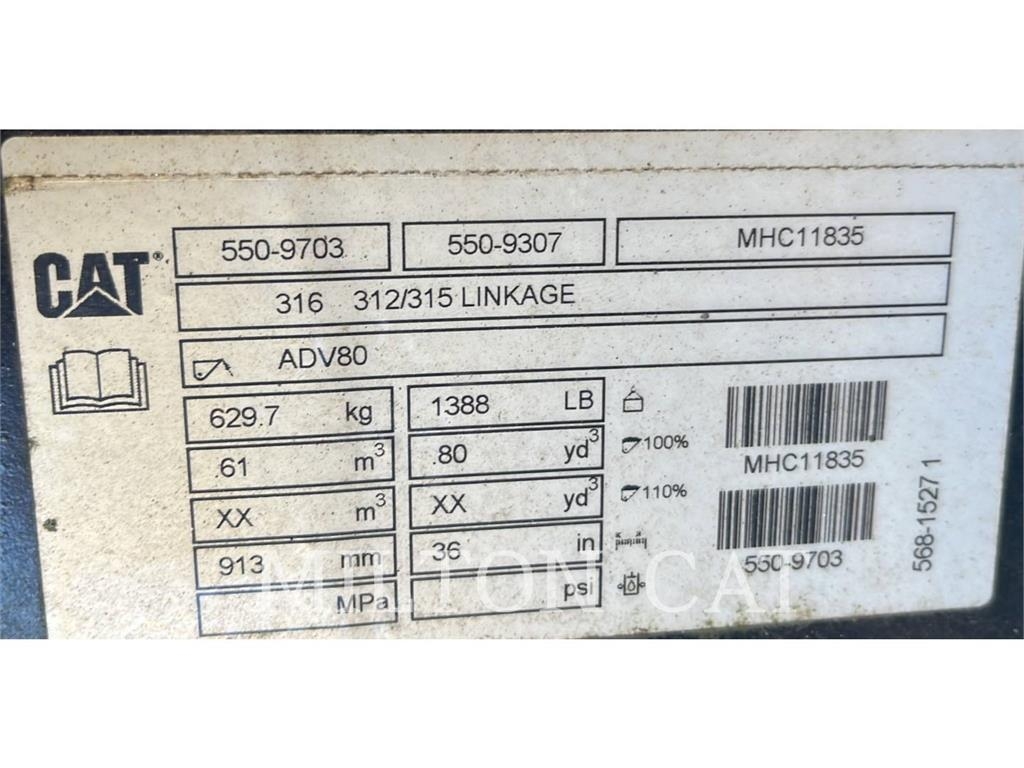 CAT M314F-M322F 36 HD BUCKET, PIN LOCK Kovalar