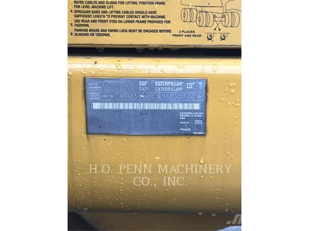 CAT M315D 휠 굴삭기
