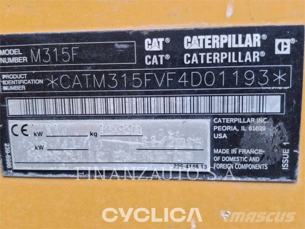 CAT M315F Ratiniai ekskavatoriai
