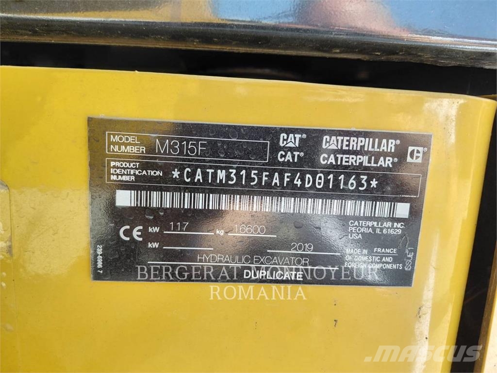 CAT M315F Ratiniai ekskavatoriai
