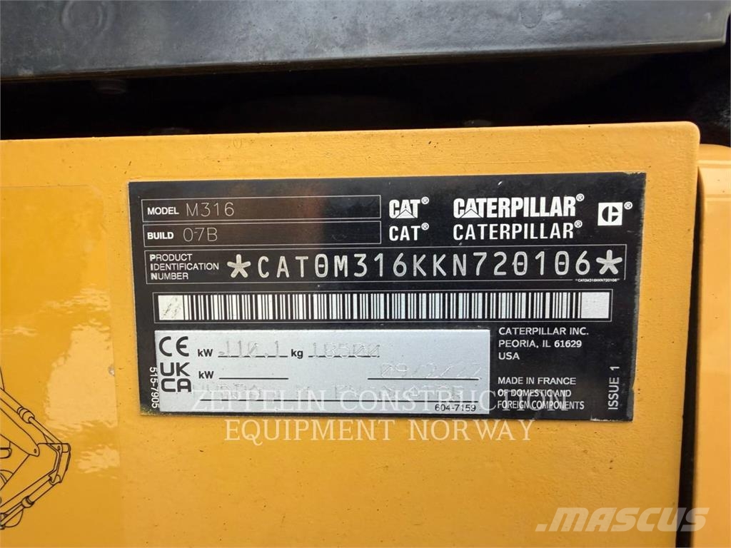CAT M316-07 Excavadoras de ruedas