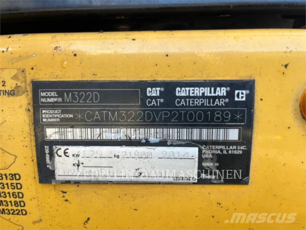 CAT M322D Ekskavatori uz riteņiem