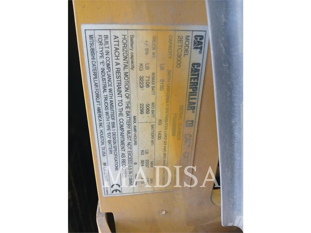 CAT MITSUBISHI 2ETC3000 Electric forklifts