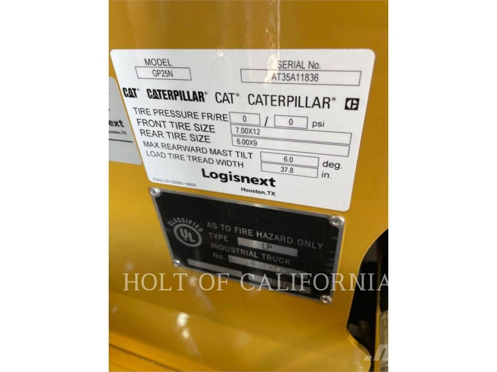 CAT MITSUBISHI GP25N5 Gaffeltrucks - andre