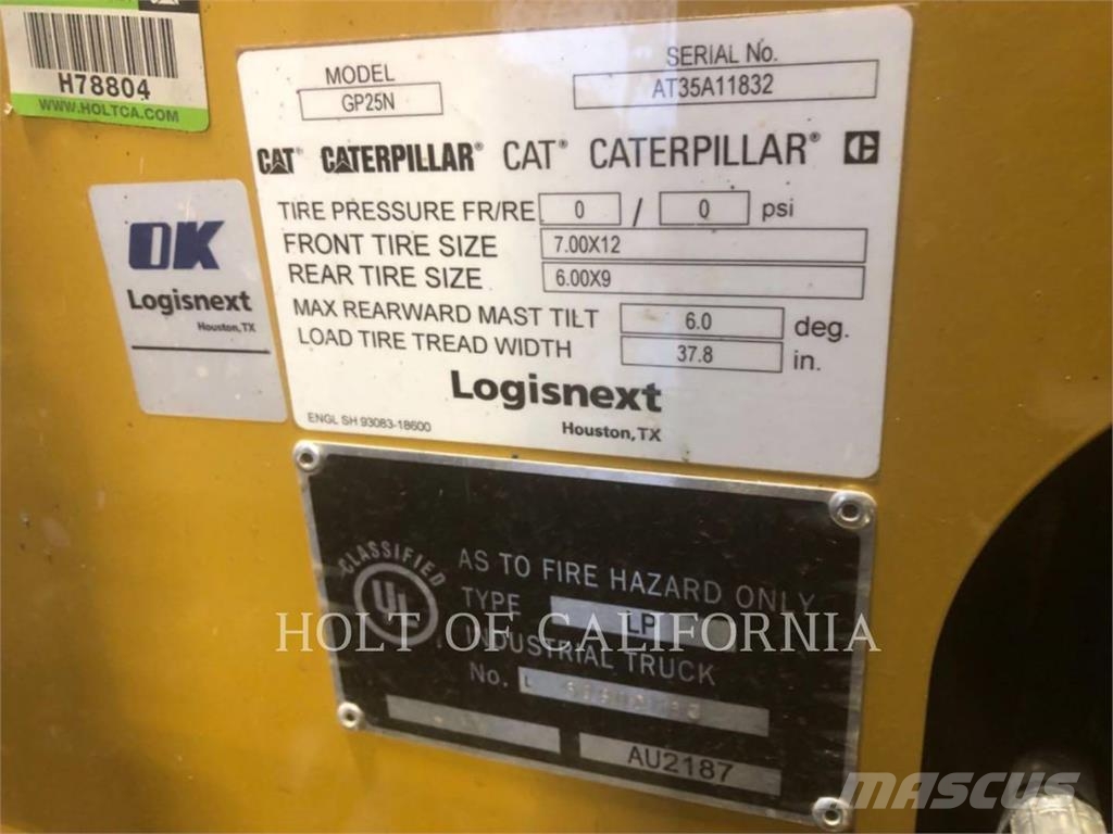 CAT MITSUBISHI GP25N5 Gaffeltrucks - andre