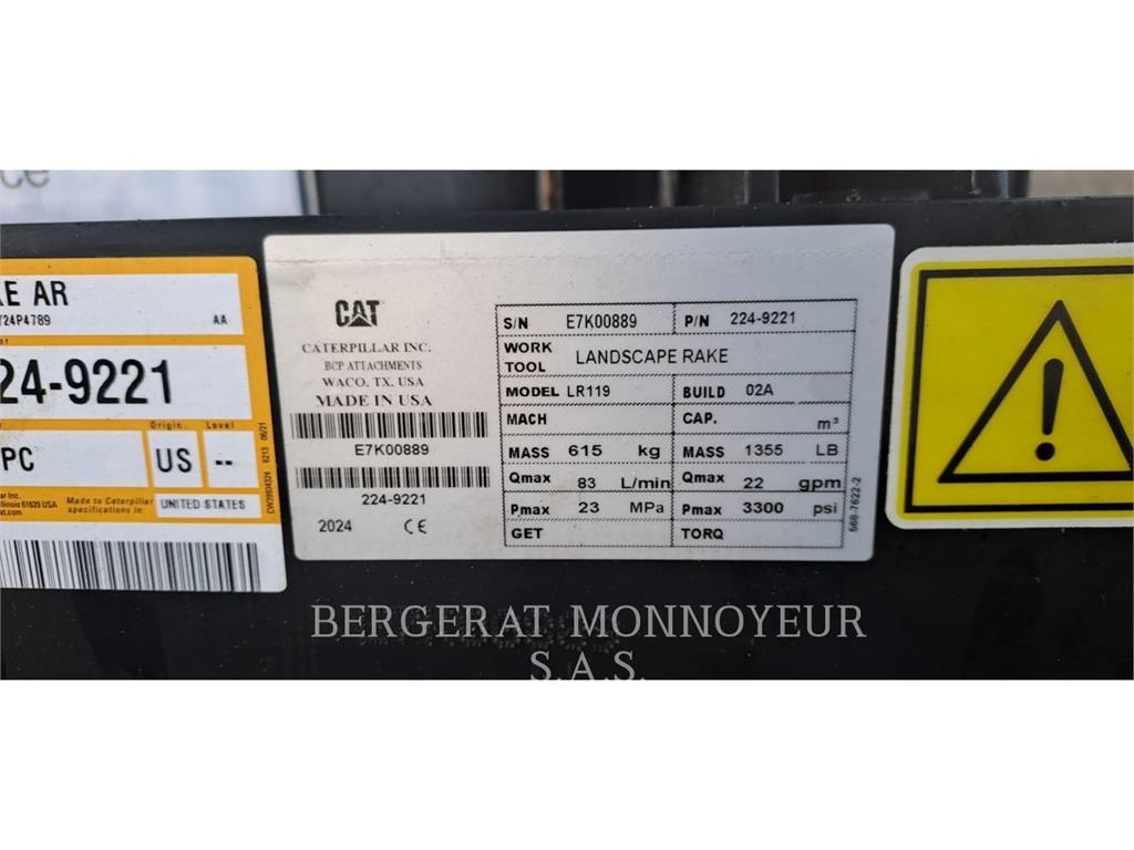CAT RÂTEAU PAYSAGÉ /LR119/ Ostalo za građevinarstvo