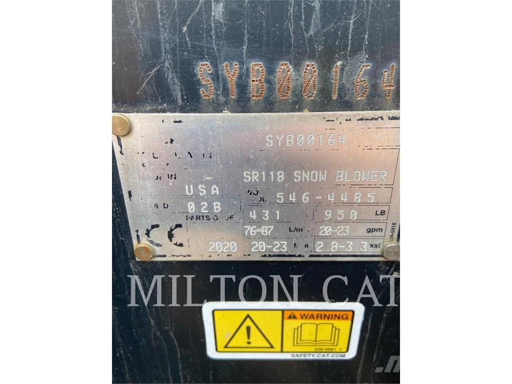 CAT SSL 73 SNOW BLOWER SR118 SF قاذفات الجليد