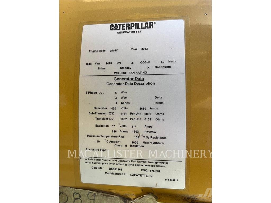 CAT XQ 1475 G Other Generators