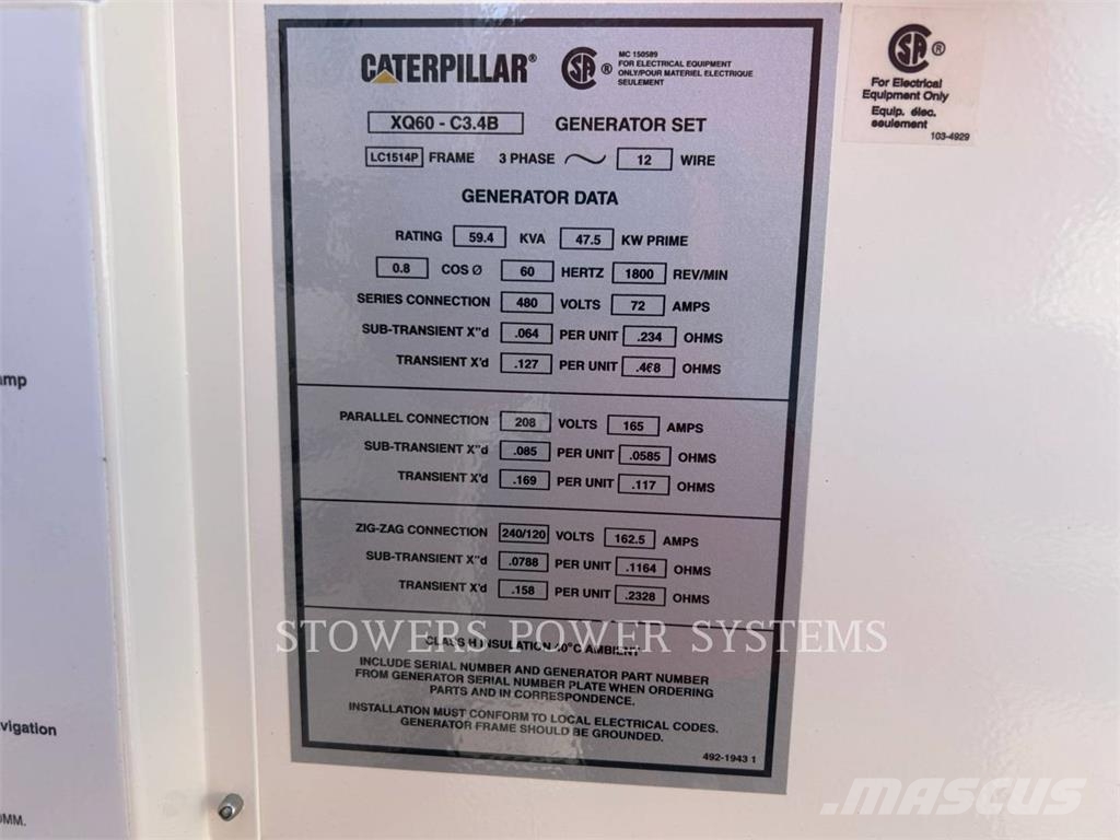 CAT XQ60-48KW Andere Generatoren