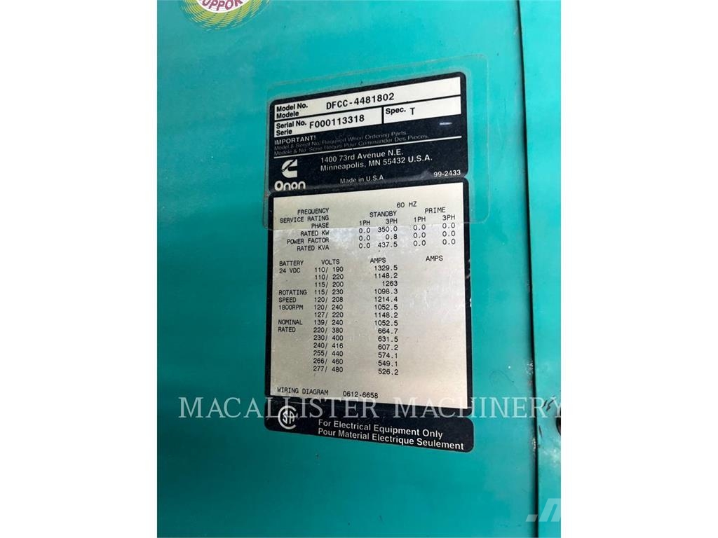 Cummins DFCC Diesel Generators