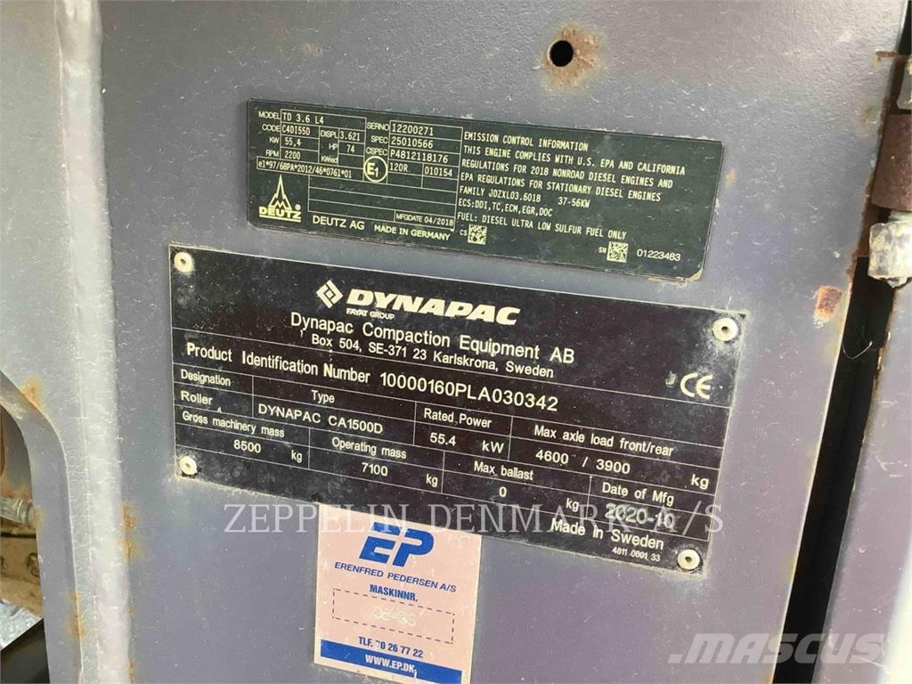Dynapac CA1500D 單輪滾壓機