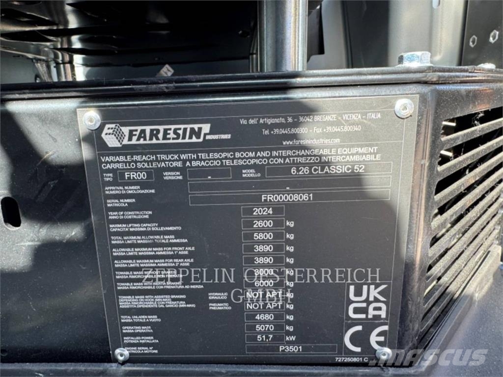 Faresin 6.26 CLASSIC52 Telescopic handlers