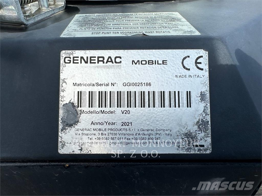 Generac V20 Fénytornyok