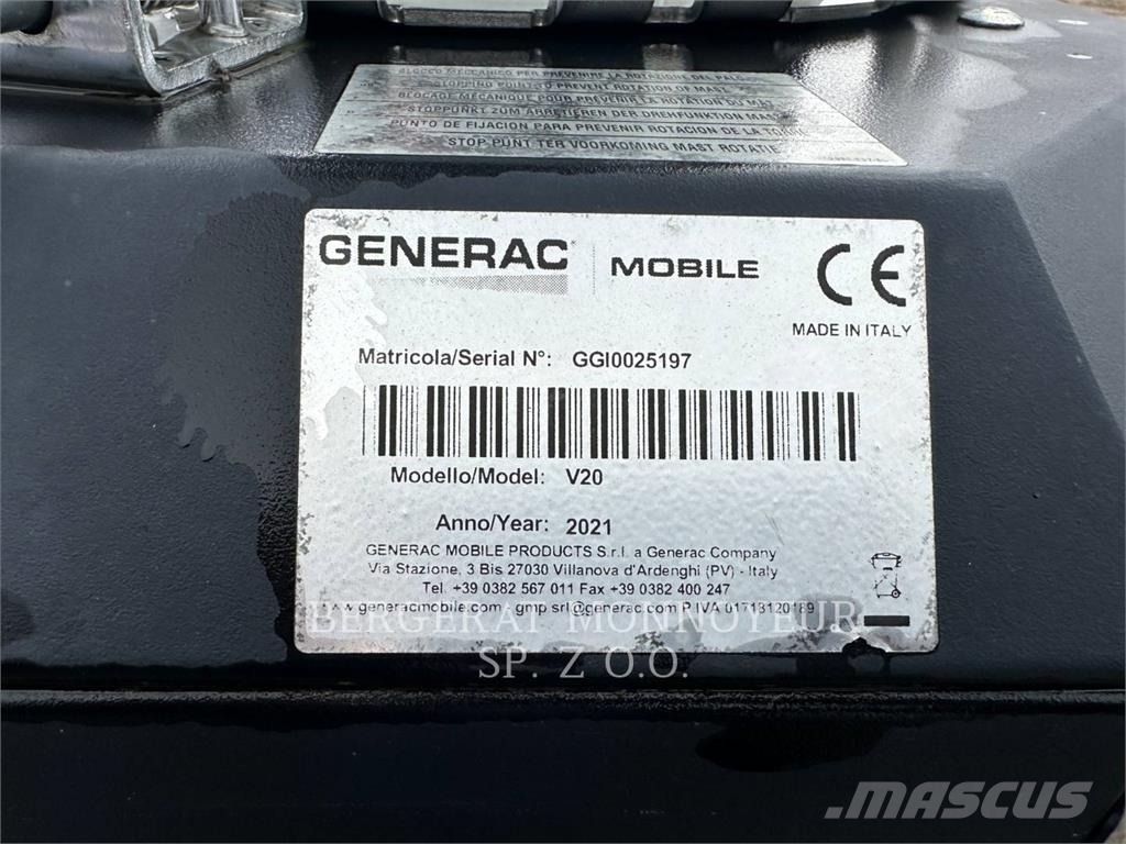 Generac V20 Fénytornyok