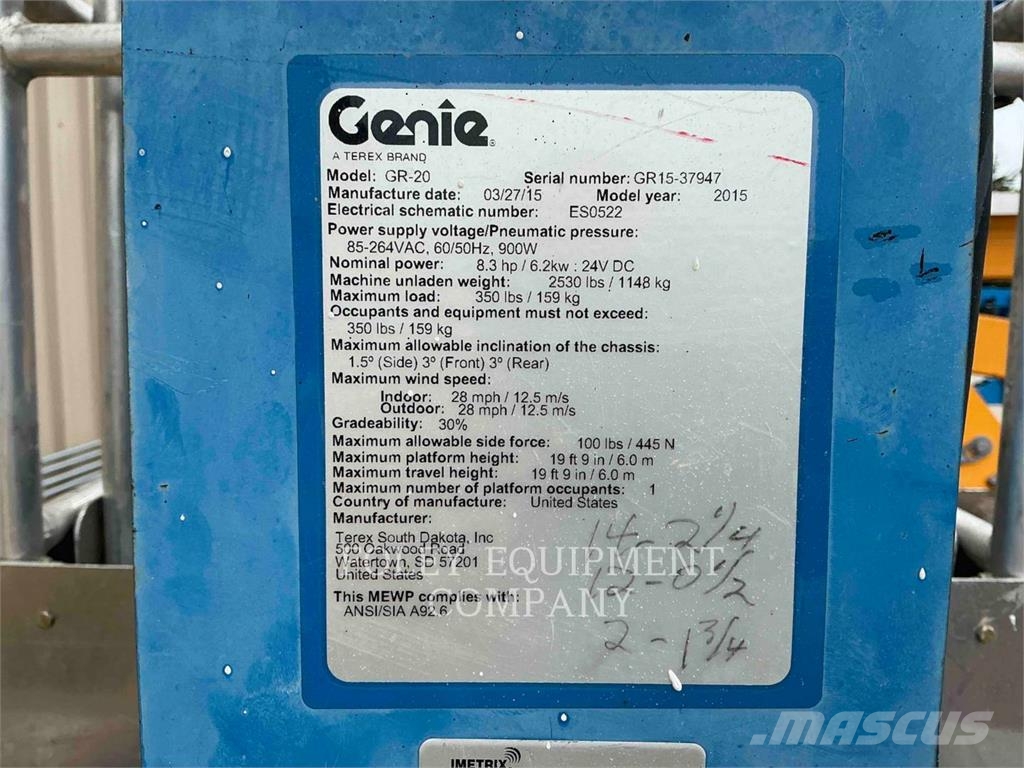 Genie GR20 Plataformas tijera