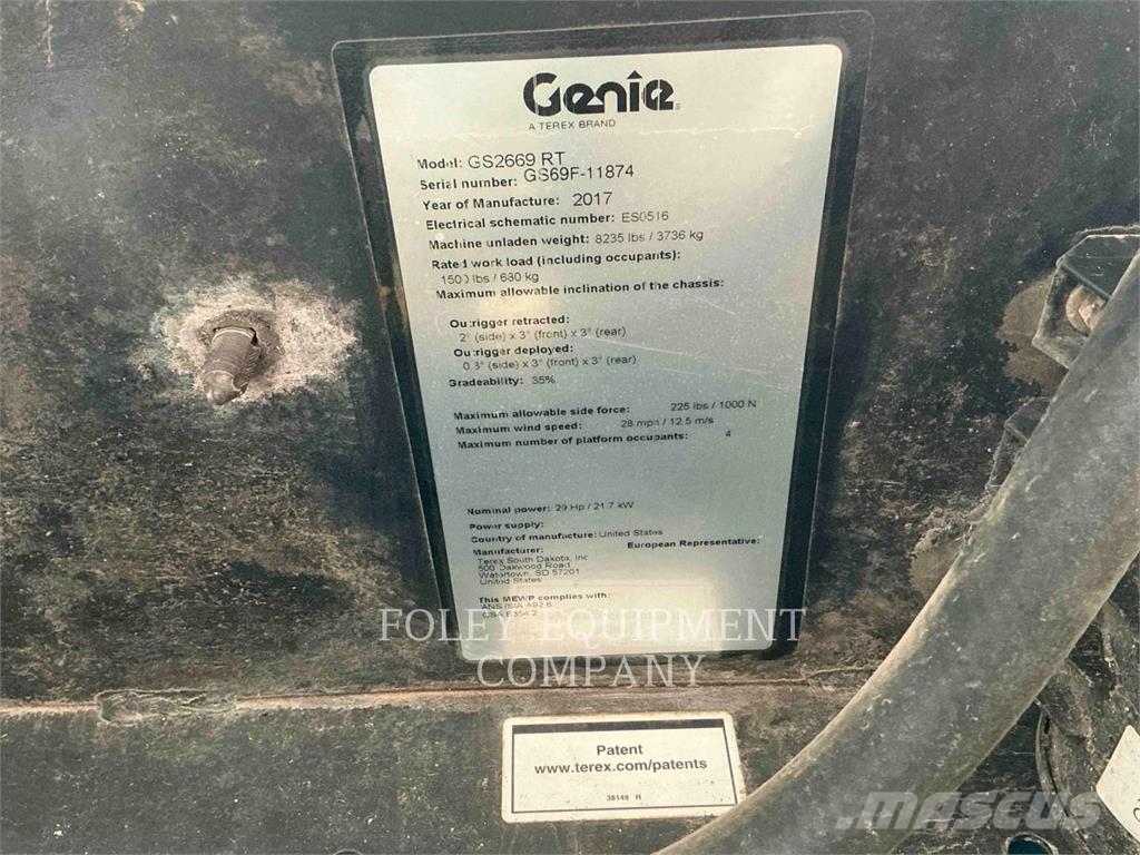 Genie GS2669RTGO Ανυψωτήρες ψαλιδωτής άρθρωσης