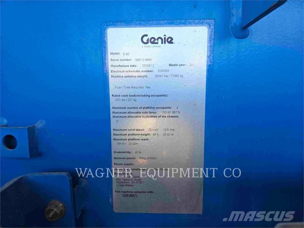 Genie S85 رافعات سلة مفصلية