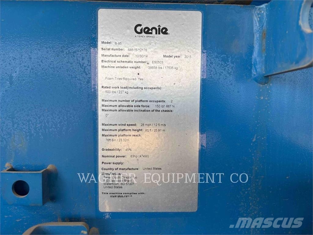 Genie S85RT 曲臂高空作業車