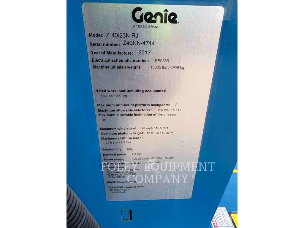 Genie Z40/23NRJ رافعات سلة مفصلية