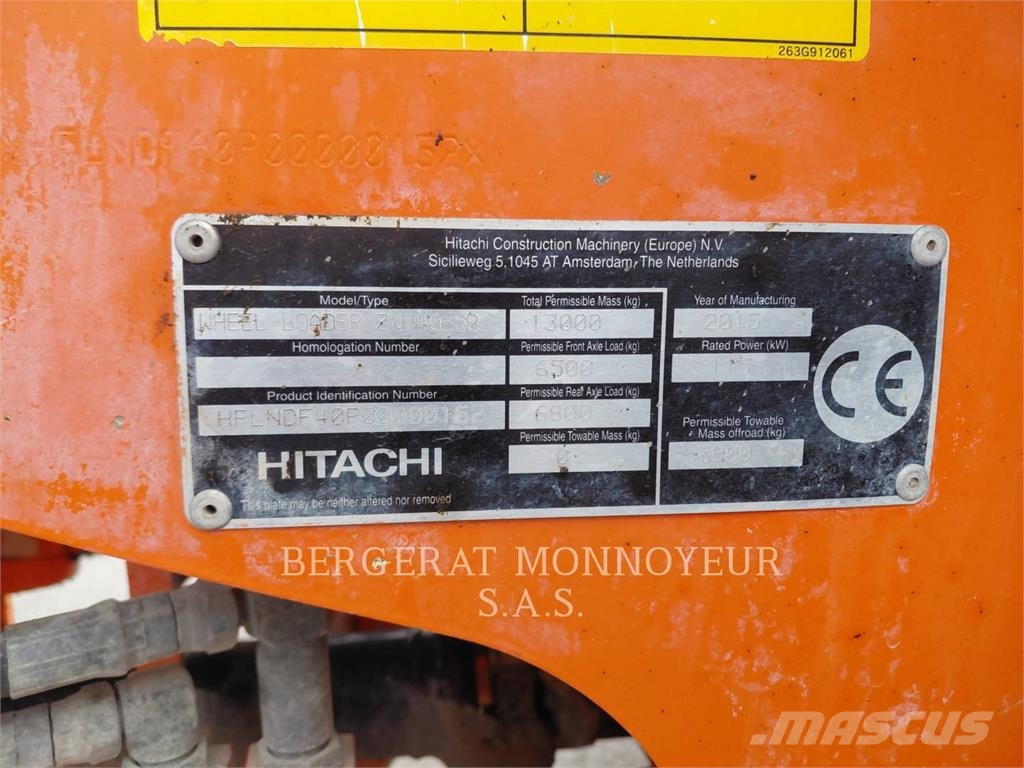 Hitachi ZW140 Wielladers