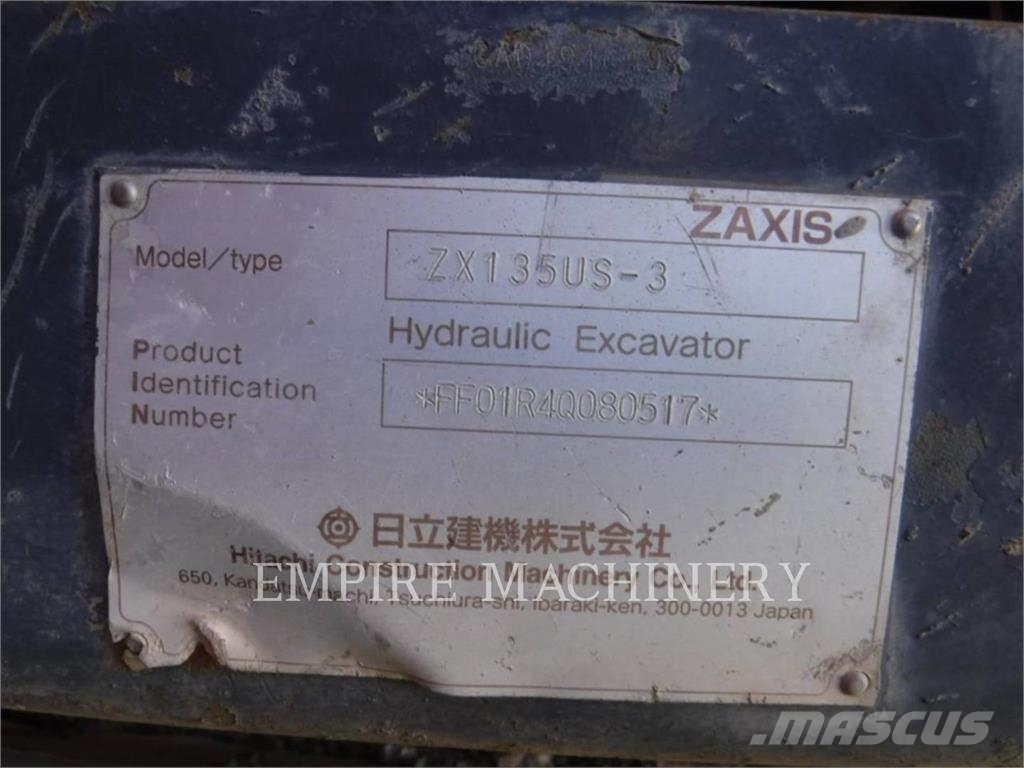 Hitachi ZX135US-3 Gravemaskiner på larvebånd