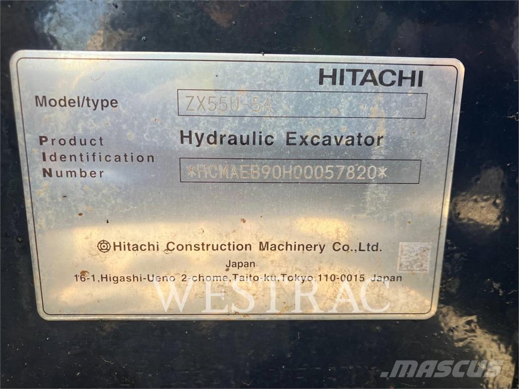 Hitachi ZX55U - 5A Crawler excavators