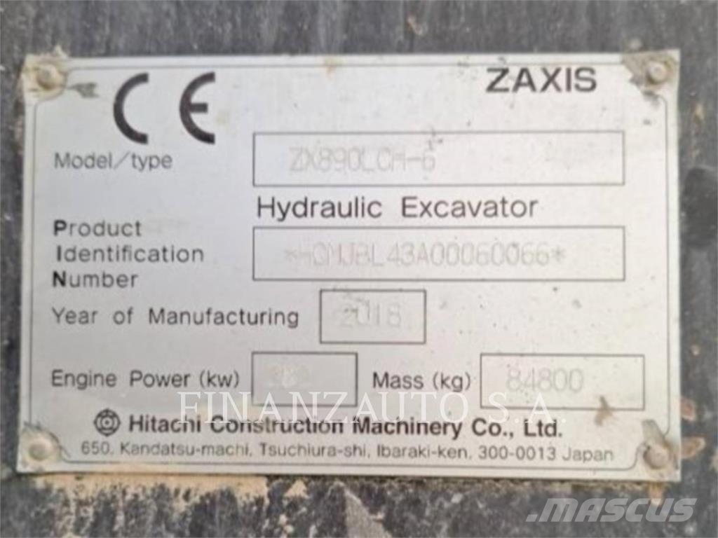Hitachi ZX890 Telakaivukoneet