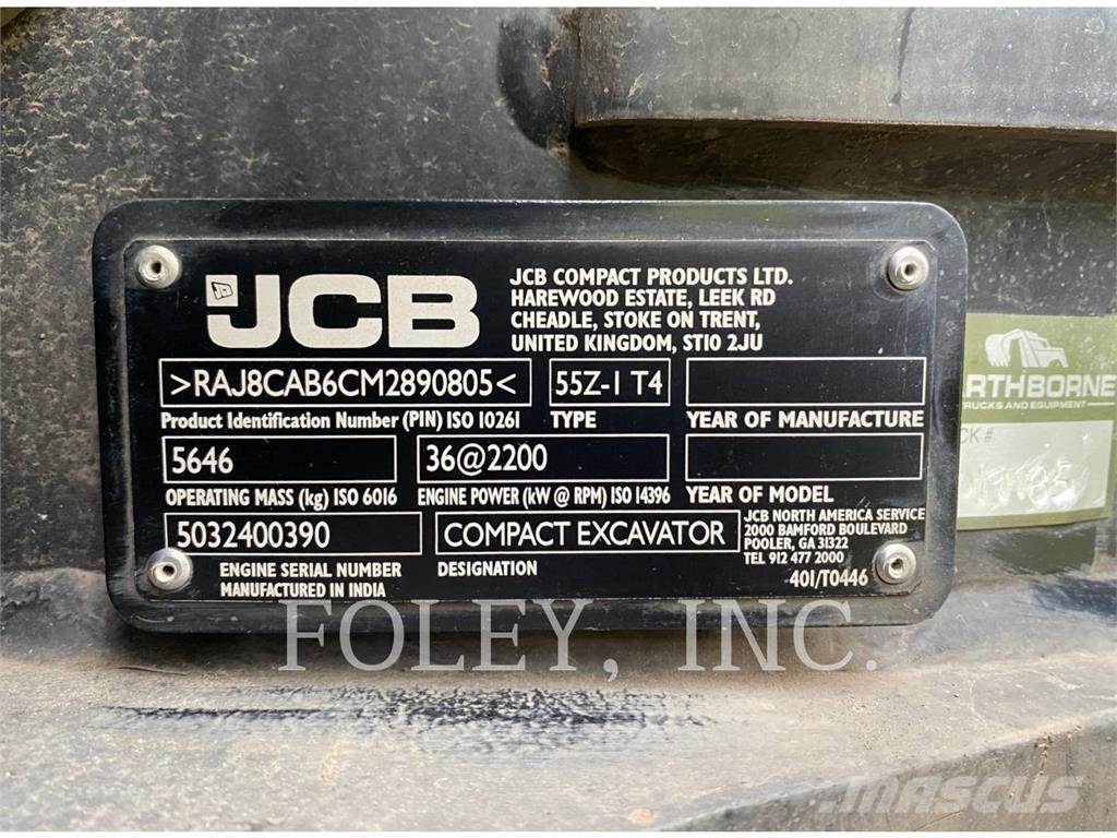 JCB 55Z-I T4 Excavadoras sobre orugas