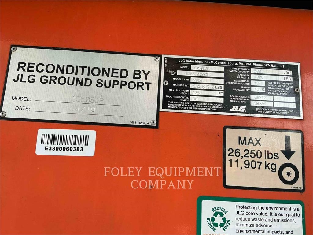 JLG 1350SJP 관절형 전동이동 리프트