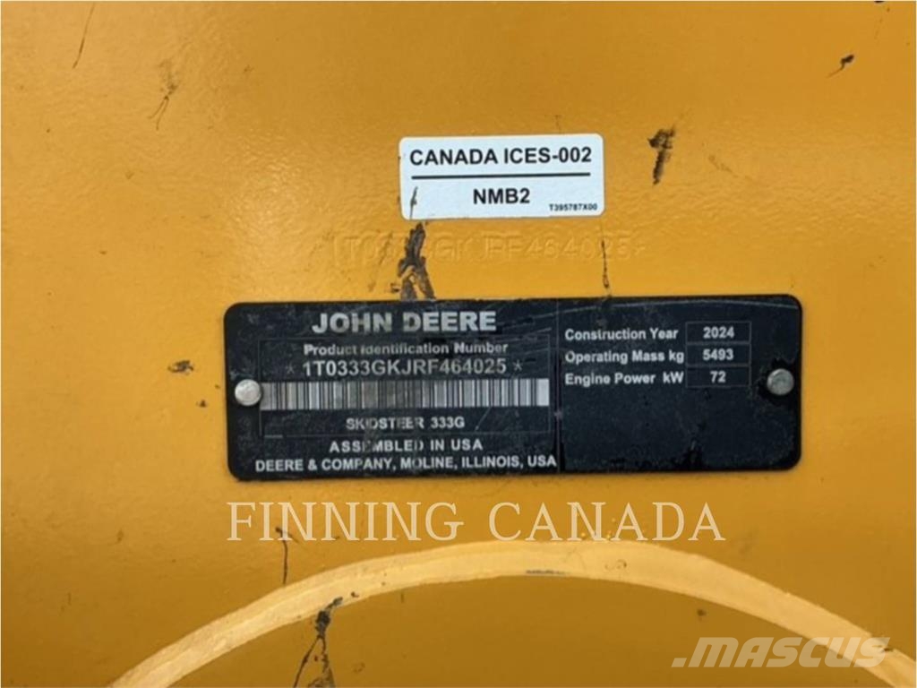John Deere 333G Kāpurķēžu iekrāvēji