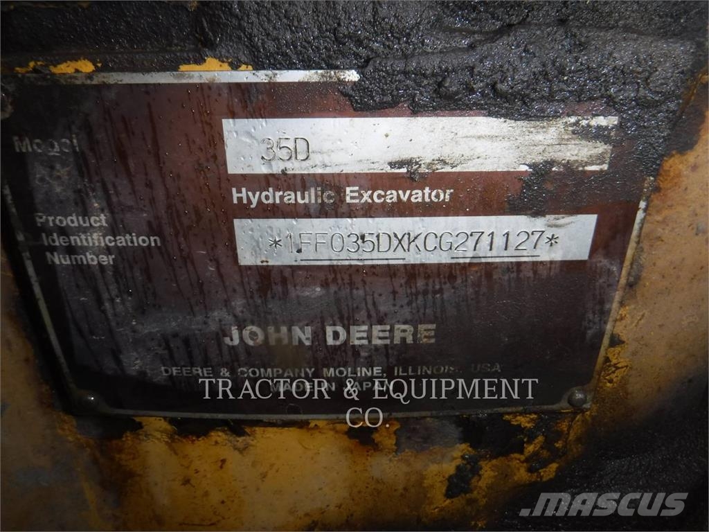 John Deere 35D Gravemaskiner på larvebånd