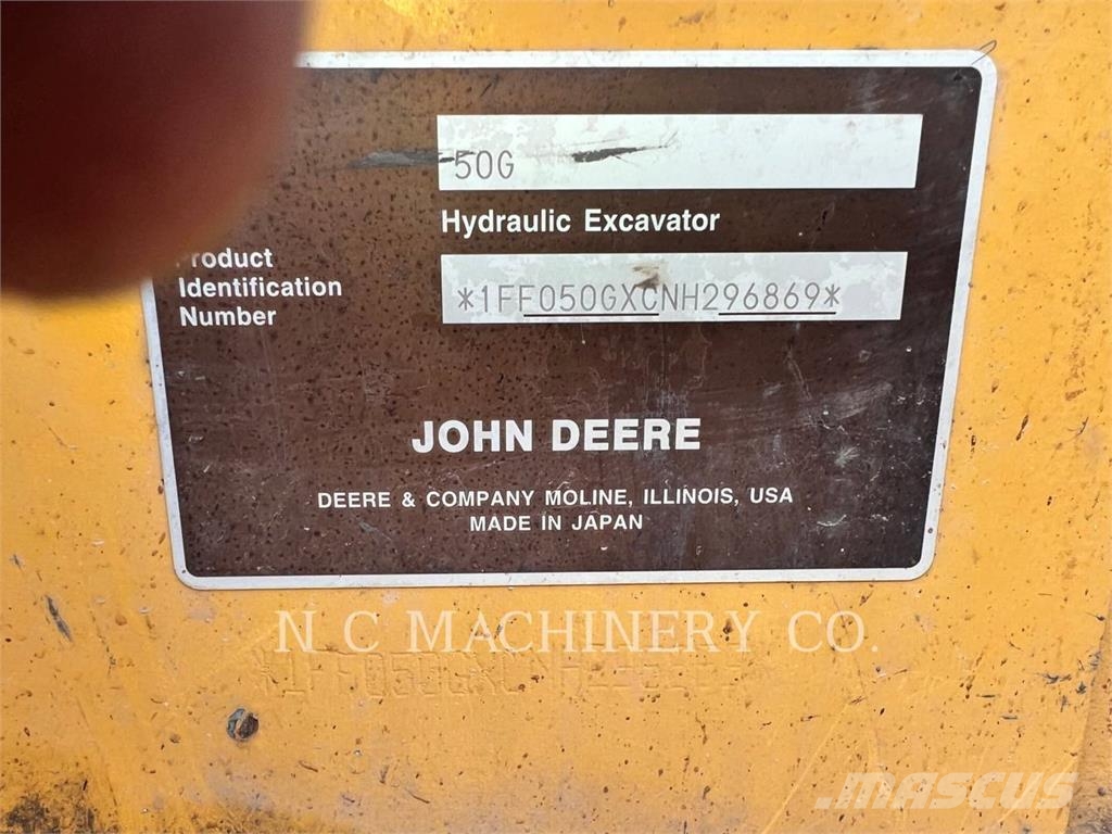John Deere 50G Roomikekskavaatorid
