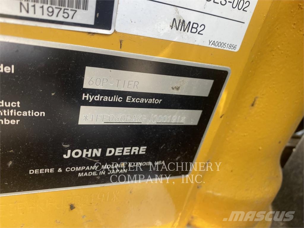 John Deere 60P Excavadoras sobre orugas