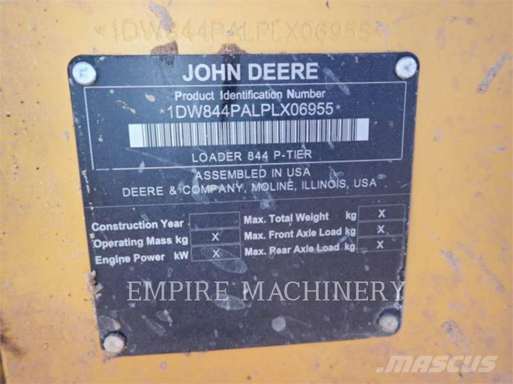 John Deere 844P Cargadoras sobre ruedas