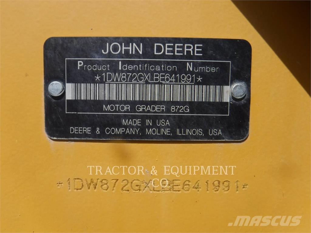 John Deere 872G 그레이더