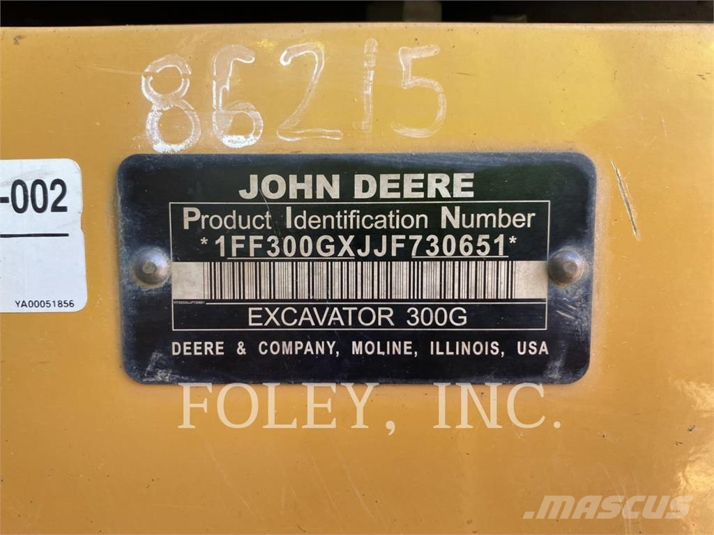 John Deere & CO. 300G حفارات زحافة