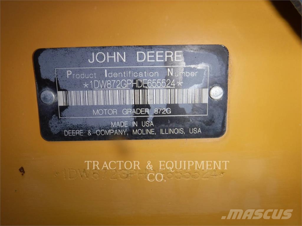 John Deere & CO. 872GP معدات تمهيد الطرق