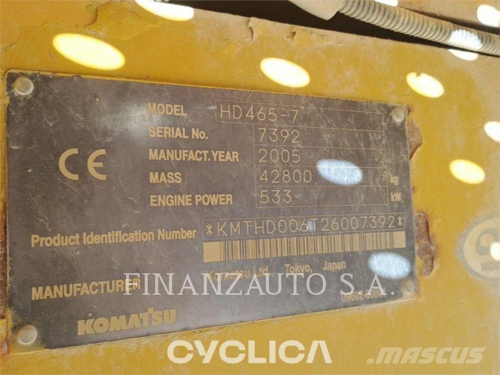 Komatsu HD465-7 Karjeriniai savivarčiai