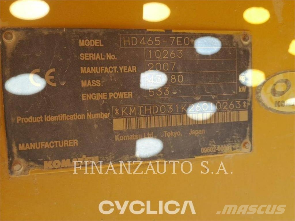 Komatsu HD465-7 Dumper - Knickgelenk