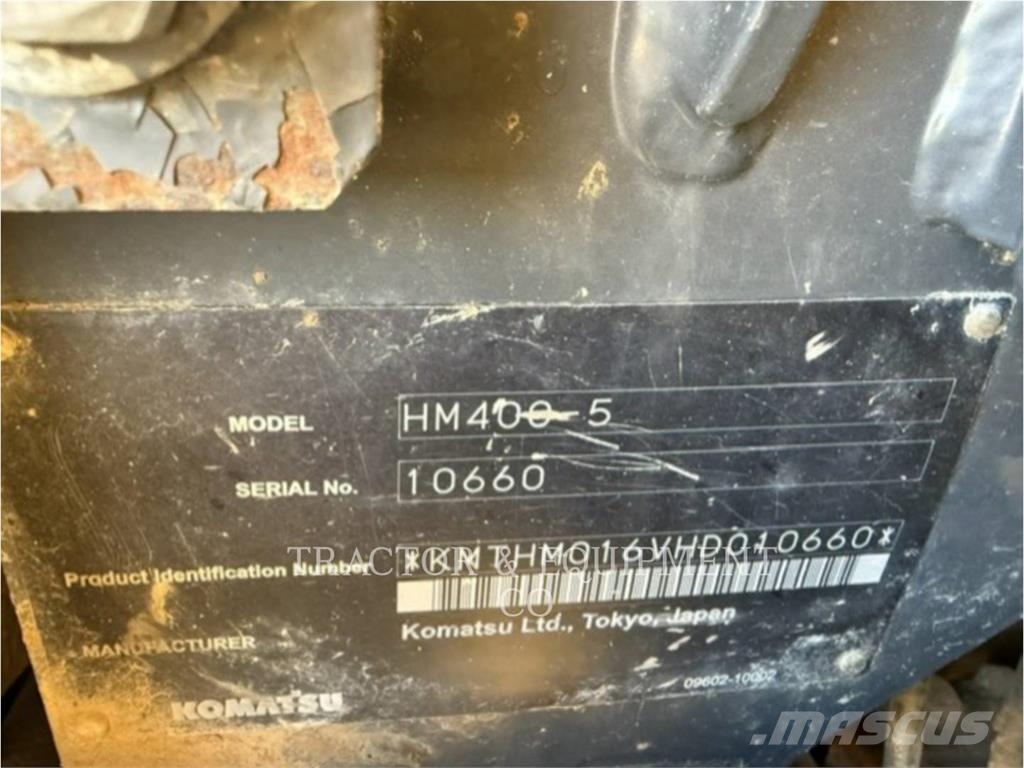 Komatsu HM400-5 Artikulētie pašizgāzēji