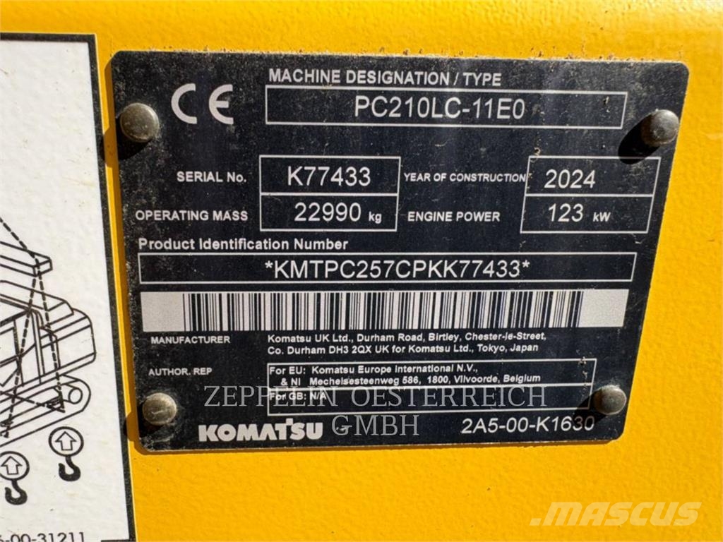 Komatsu PC210LC Rupsgraafmachines