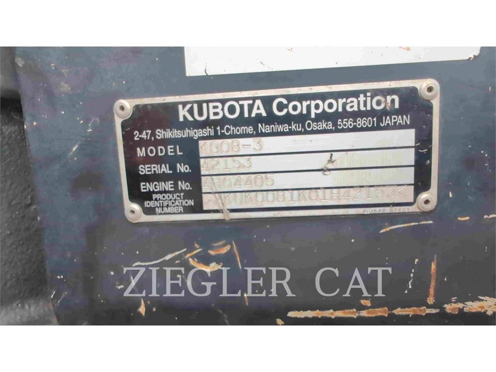 Kubota K008-3 Gravemaskiner på larvebånd