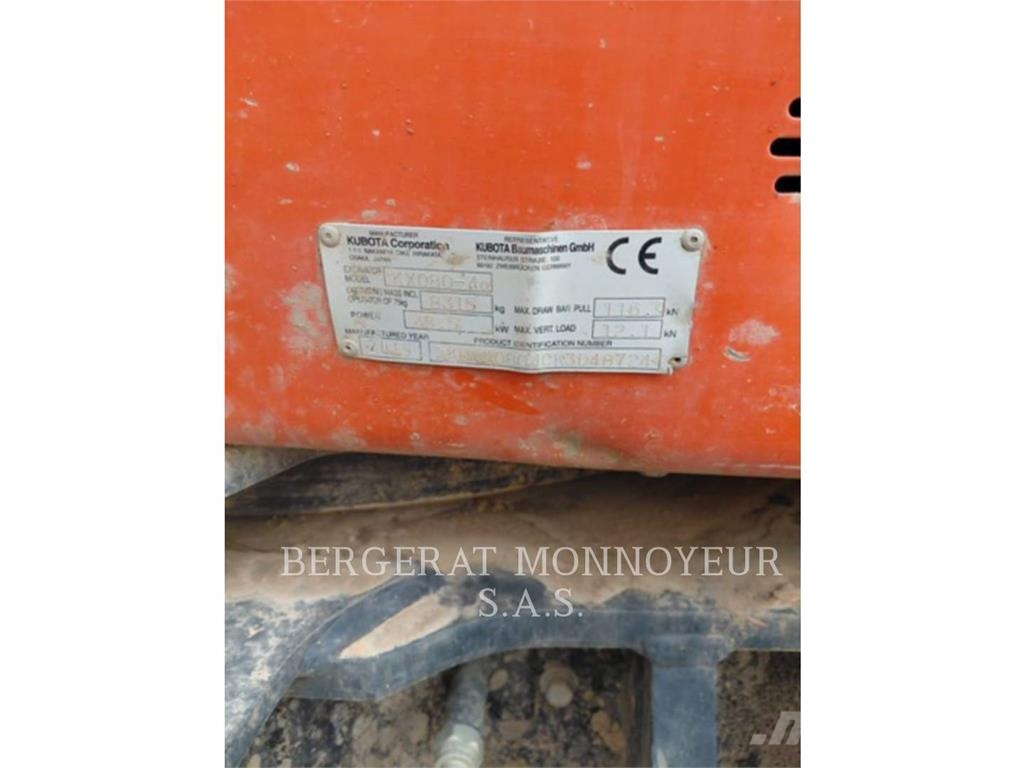 Kubota KX080 Minigraafmachines < 7t