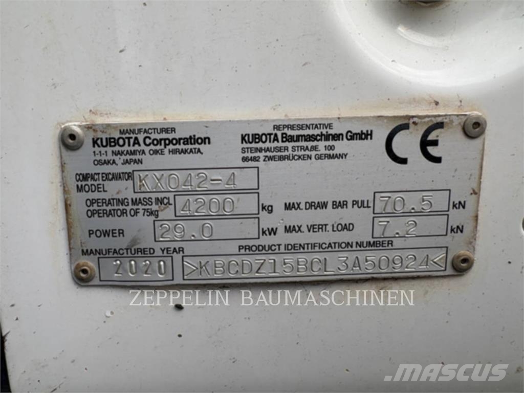 Kubota KX42-4 Pásová rýpadla
