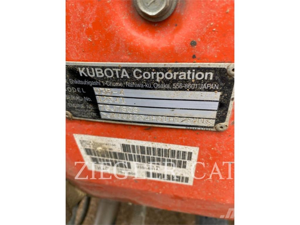 Kubota U35-4 Vikšriniai ekskavatoriai
