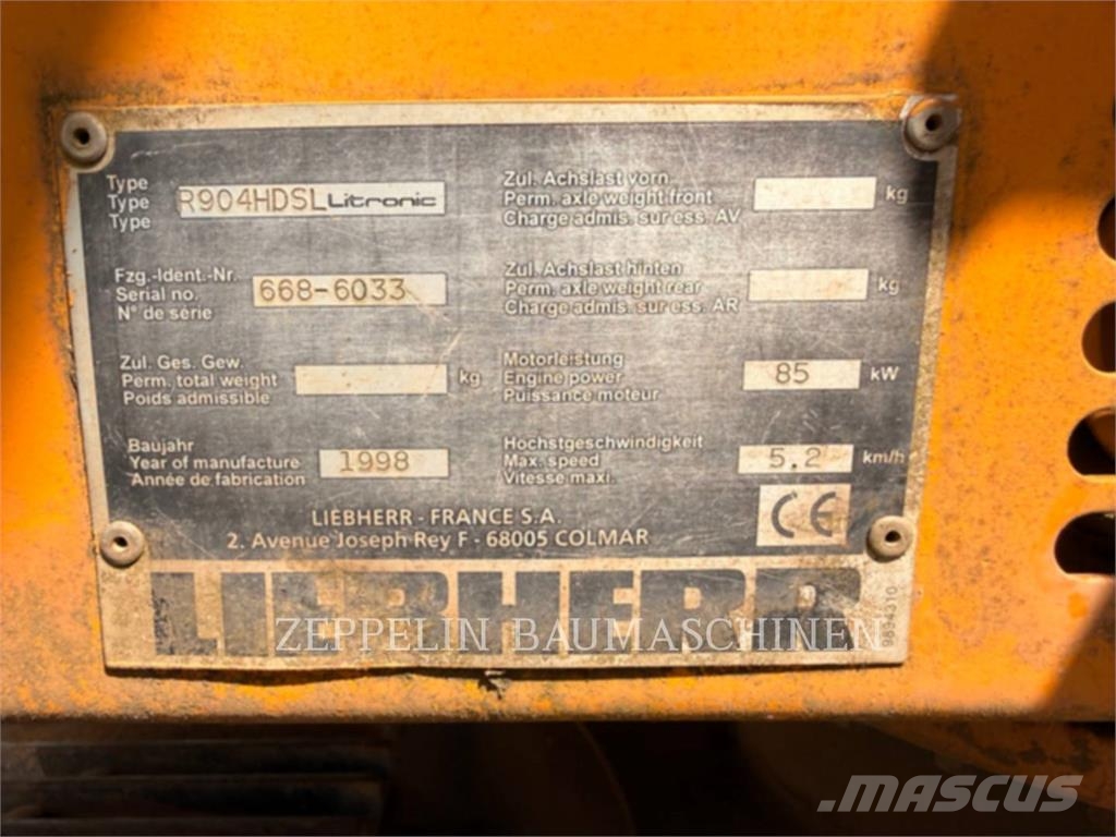 Liebherr R904HDSL Rupsgraafmachines