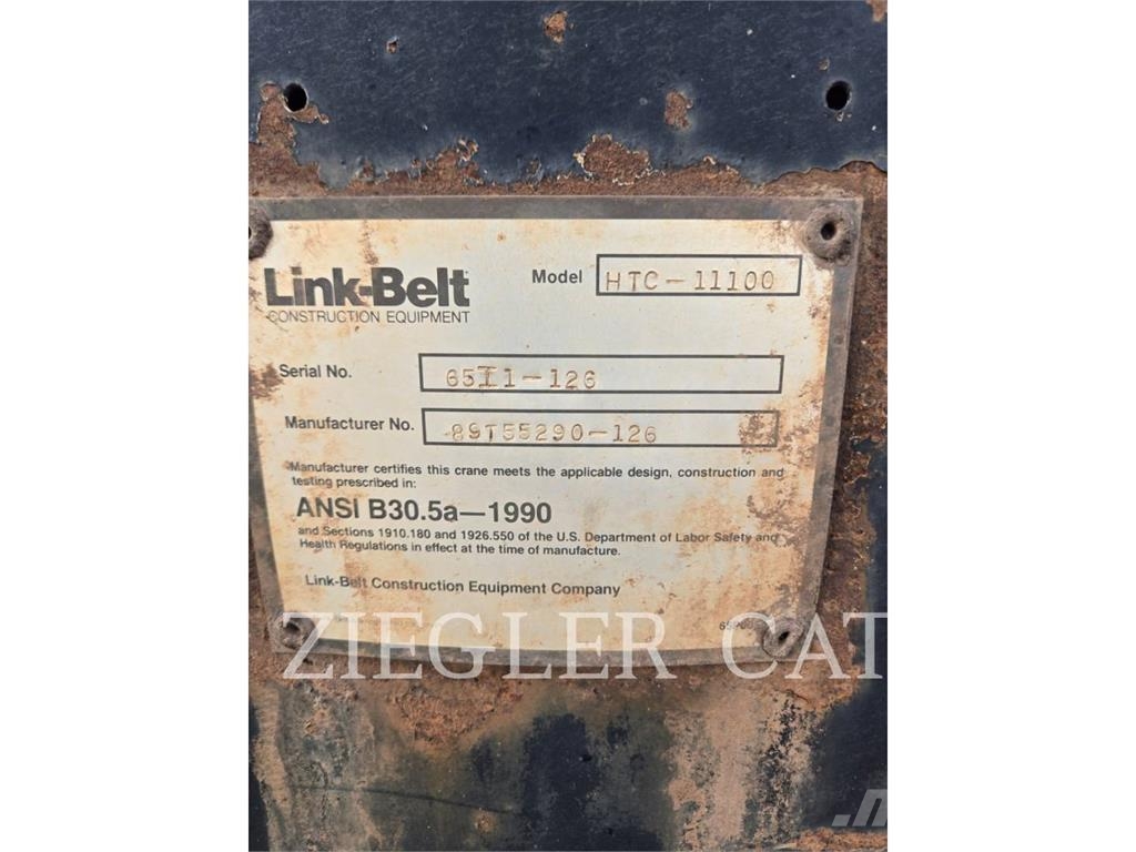 Link-Belt CRANES HTC11100 Kranen voor alle terreinen