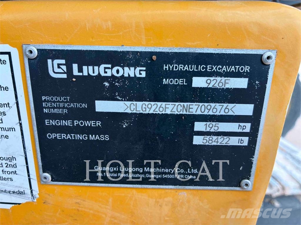 LiuGong 926F Crawler excavators