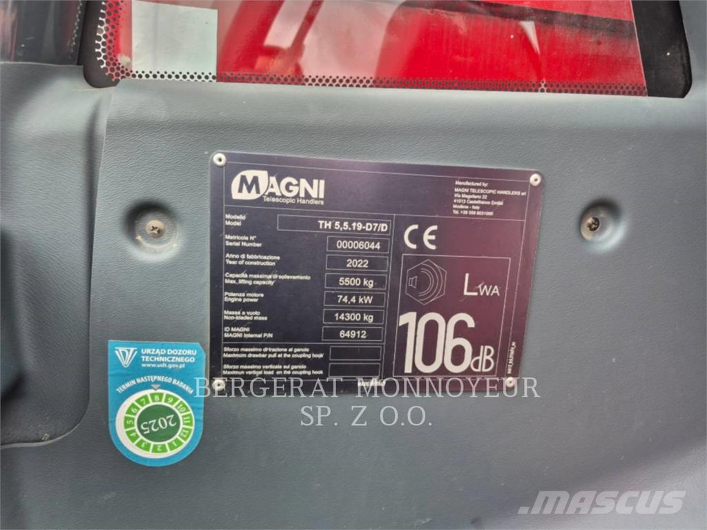 Magni TH 5,5.19-D7/D Teleskopiskie manipulatori