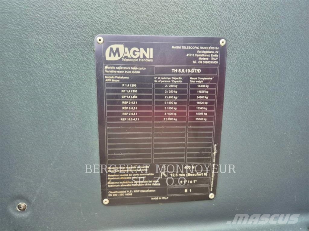 Magni TH 5,5.19-D7/D Teleskopiskie manipulatori